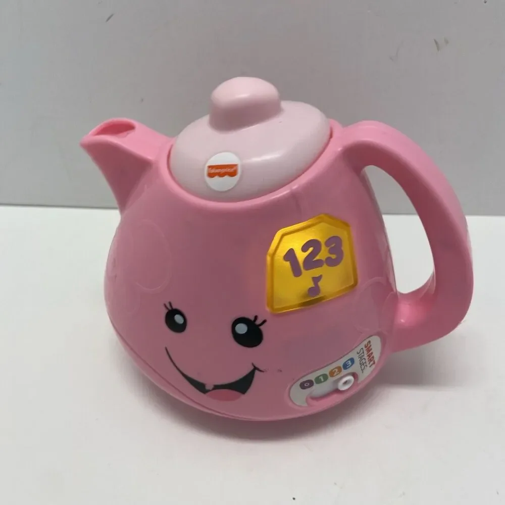Fisher Price Talking Laugh & Learn Pink Teapot Smart Stages Tested Works